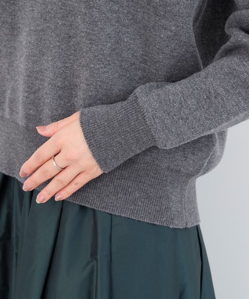 MICA&DEAL(マイカ&ディール)の「接結ニットプルオーバー(ニット/セーター・レディース・オフホワイト/チャコールグレー/キャメル/イエロー・FREE)」の10枚目の写真