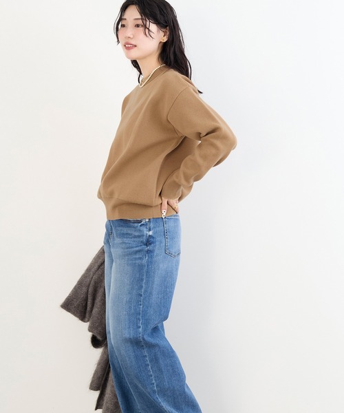 MICA&DEAL(マイカ&ディール)の「接結ニットプルオーバー(ニット/セーター・レディース・オフホワイト/チャコールグレー/キャメル/イエロー・FREE)」の21枚目の写真