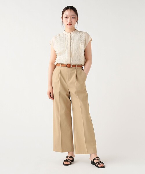 BEAMS HEART（ビームスハート）の「フロント レース フレンチ ブラウス（シャツ/ブラウス・レディース・イエロー系その他4/オフホワイト/ブラック/サックスブルー・FREE）」の9枚目の写真