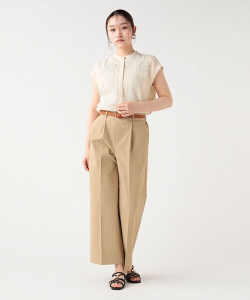 BEAMS HEART（ビームスハート）の「フロント レース フレンチ ブラウス（シャツ/ブラウス・レディース・イエロー系その他4/オフホワイト/ブラック/サックスブルー・FREE）」の8枚目の写真