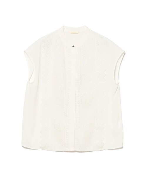 BEAMS HEART（ビームスハート）の「フロント レース フレンチ ブラウス（シャツ/ブラウス・レディース・イエロー系その他4/オフホワイト/ブラック/サックスブルー・FREE）」の5枚目の写真