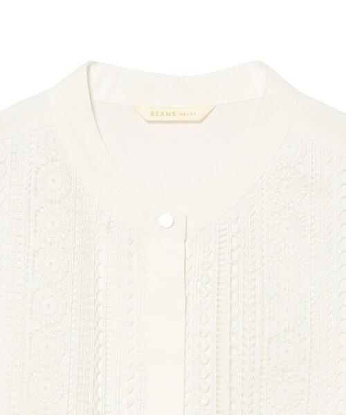 BEAMS HEART（ビームスハート）の「フロント レース フレンチ ブラウス（シャツ/ブラウス・レディース・イエロー系その他4/オフホワイト/ブラック/サックスブルー・FREE）」の18枚目の写真