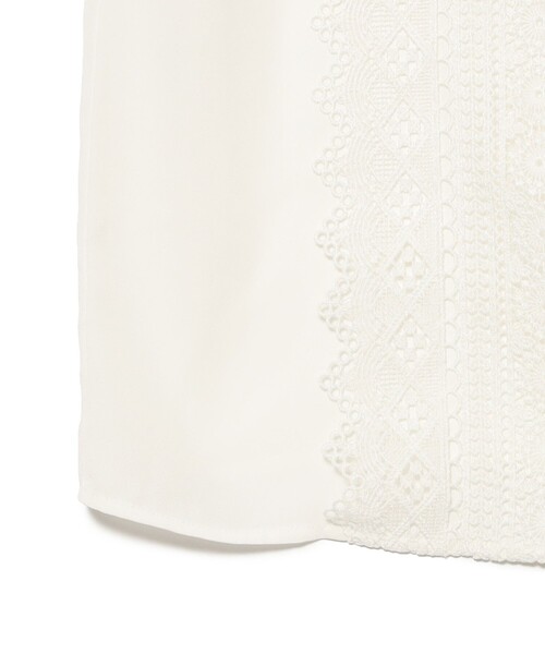 BEAMS HEART（ビームスハート）の「フロント レース フレンチ ブラウス（シャツ/ブラウス・レディース・イエロー系その他4/オフホワイト/ブラック/サックスブルー・FREE）」の16枚目の写真