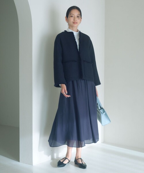 green label relaxing（グリーンレーベルリラクシング）の「［size SHORTあり］エアリーギャザー スカート（スカート・レディース・ライトブルー/ネイビー/その他1・FREE/SHORT）」の5枚目の写真