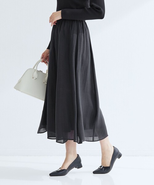 green label relaxing（グリーンレーベルリラクシング）の「［size SHORTあり］エアリーギャザー スカート（スカート・レディース・ライトブルー/ネイビー/その他1・FREE/SHORT）」の6枚目の写真