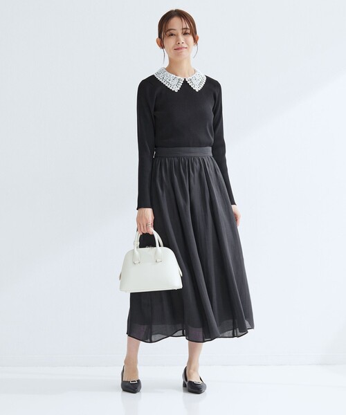 green label relaxing（グリーンレーベルリラクシング）の「［size SHORTあり］エアリーギャザー スカート（スカート・レディース・ライトブルー/ネイビー/その他1・FREE/SHORT）」の8枚目の写真