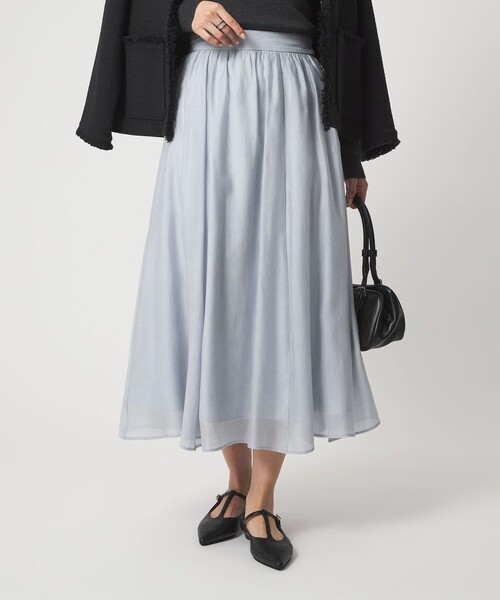 green label relaxing（グリーンレーベルリラクシング）の「［size SHORTあり］エアリーギャザー スカート（スカート・レディース・ライトブルー/ネイビー/その他1・FREE/SHORT）」の10枚目の写真