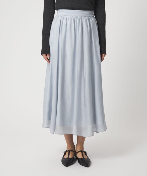 green label relaxing（グリーンレーベルリラクシング）の「［size SHORTあり］エアリーギャザー スカート（スカート・レディース・ライトブルー/ネイビー/その他1・FREE/SHORT）」の16枚目の写真