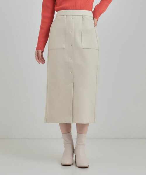 DRESKIP(ドレスキップ)の「【S-LL/あったか】すらりときれい見え ベイカー風ナロースカート(スカート・レディース・ダークブラウン系1/アイボリー/ブラック・01/02/03/04)」の12枚目の写真