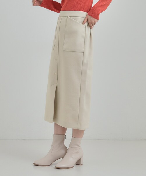 DRESKIP(ドレスキップ)の「【S-LL/あったか】すらりときれい見え ベイカー風ナロースカート(スカート・レディース・ダークブラウン系1/アイボリー/ブラック・01/02/03/04)」の13枚目の写真