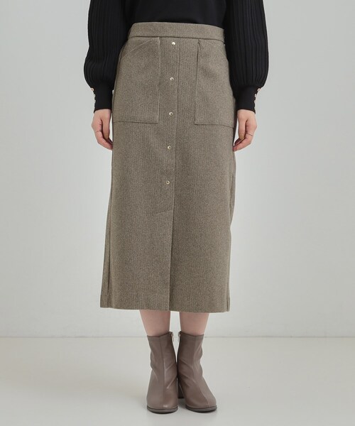DRESKIP(ドレスキップ)の「【S-LL/あったか】すらりときれい見え ベイカー風ナロースカート(スカート・レディース・ダークブラウン系1/アイボリー/ブラック・01/02/03/04)」の16枚目の写真