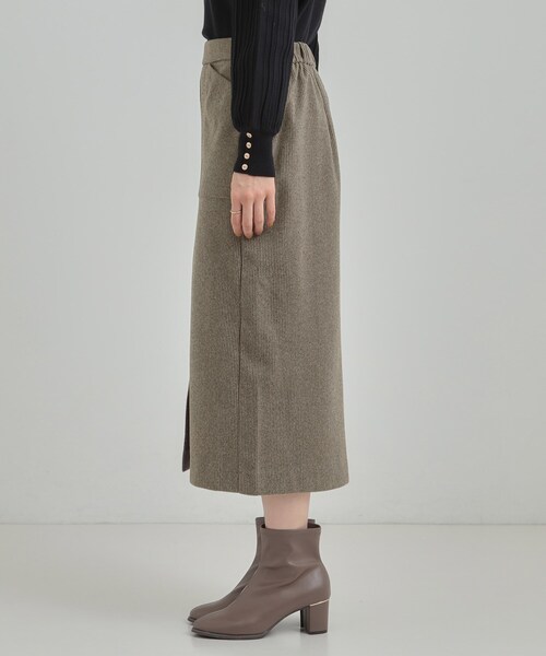 DRESKIP(ドレスキップ)の「【S-LL/あったか】すらりときれい見え ベイカー風ナロースカート(スカート・レディース・ダークブラウン系1/アイボリー/ブラック・01/02/03/04)」の17枚目の写真