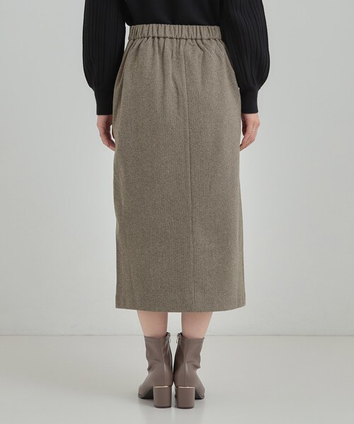 DRESKIP(ドレスキップ)の「【S-LL/あったか】すらりときれい見え ベイカー風ナロースカート(スカート・レディース・ダークブラウン系1/アイボリー/ブラック・01/02/03/04)」の18枚目の写真