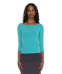 PARTIMENTO WOMEN（パルティメントウィメン）の「PWC Three-Quarter Sleeve Tee_Emerald（Tシャツ/カットソー）」