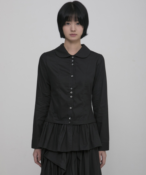 FLAREUP(フレアアップ)の「Dani Frill Shirts (FL-188_Black)(シャツ/ブラウス・レディース・ブラック・1/2)」の4枚目の写真