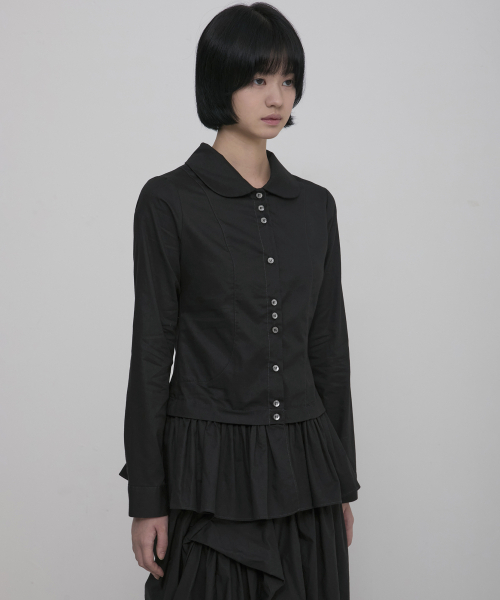 FLAREUP(フレアアップ)の「Dani Frill Shirts (FL-188_Black)(シャツ/ブラウス・レディース・ブラック・1/2)」の5枚目の写真