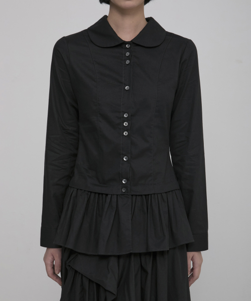 FLAREUP(フレアアップ)の「Dani Frill Shirts (FL-188_Black)(シャツ/ブラウス・レディース・ブラック・1/2)」の6枚目の写真