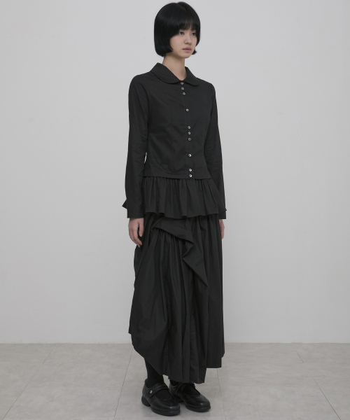 FLAREUP(フレアアップ)の「Dani Frill Shirts (FL-188_Black)(シャツ/ブラウス・レディース・ブラック・1/2)」の8枚目の写真