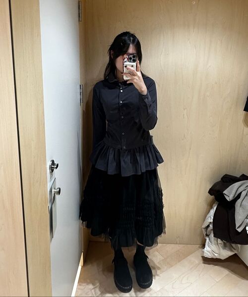 FLAREUP(フレアアップ)の「Dani Frill Shirts (FL-188_Black)(シャツ/ブラウス・レディース・ブラック・1/2)」の11枚目の写真