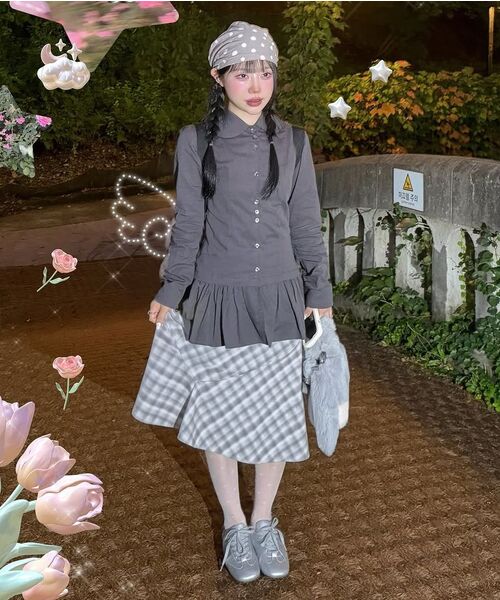 FLAREUP(フレアアップ)の「Dani Frill Shirts (FL-188_Black)(シャツ/ブラウス・レディース・ブラック・1/2)」の12枚目の写真