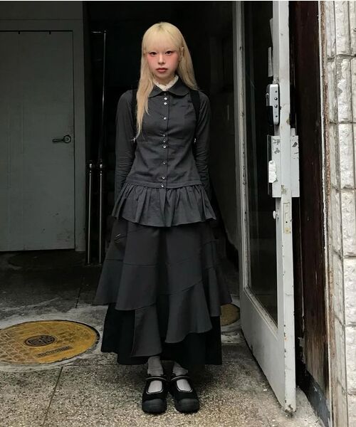 FLAREUP(フレアアップ)の「Dani Frill Shirts (FL-188_Black)(シャツ/ブラウス・レディース・ブラック・1/2)」の18枚目の写真