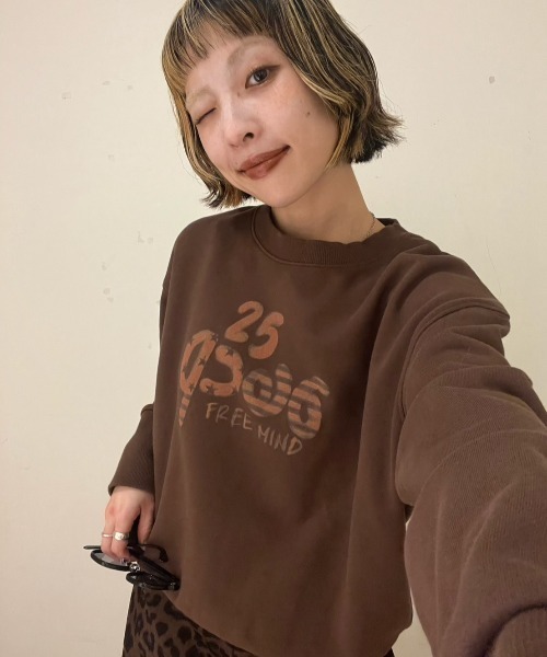 JEANASIS（ジーナシス）の「【25quee】カコウロゴスウェットLS/629955（スウェット・レディース・ブラック/ブラウン/グレー・FREE）」の14枚目の写真