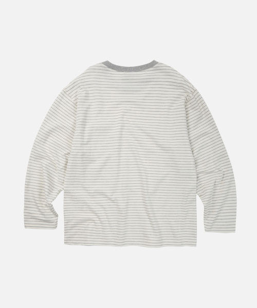 FRIZMWORKS(フリズムワークス)の「STRIPE OVERSIZED RELAX TEE 003 _ IVORY(Tシャツ/カットソー・メンズ・その他・MEDIUM/LARGE/X-LARGE/SMALL)」の3枚目の写真