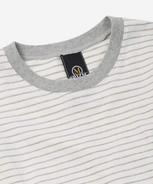 FRIZMWORKS(フリズムワークス)の「STRIPE OVERSIZED RELAX TEE 003 _ IVORY(Tシャツ/カットソー・メンズ・その他・MEDIUM/LARGE/X-LARGE/SMALL)」の4枚目の写真