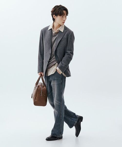 MUSINSA STANDARD（ムシンサスタンダード）の「リラックスドCRスcoopネック長袖Tシャツ[トープ]（Tシャツ/カットソー・メンズ・その他・LARGE/X-LARGE/XX-LARGE/XXX-LARGE）」の7枚目の写真