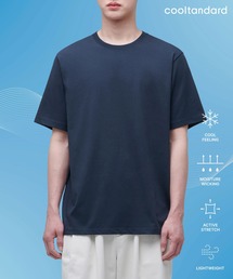 [クールタンダード] ベーシッククルーネックTシャツ [ターコイズ]