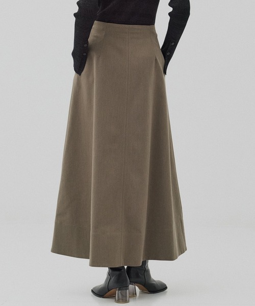 PUBLIC TOKYO（パブリックトウキョウ）の「ラップフレアスカート（スカート・レディース・ブラック/モカ・1/2）」の12枚目の写真