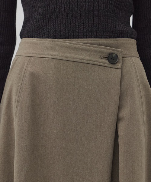 PUBLIC TOKYO（パブリックトウキョウ）の「ラップフレアスカート（スカート・レディース・ブラック/モカ・1/2）」の14枚目の写真