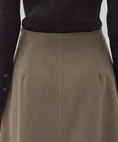 PUBLIC TOKYO（パブリックトウキョウ）の「ラップフレアスカート（スカート・レディース・ブラック/モカ・1/2）」の15枚目の写真