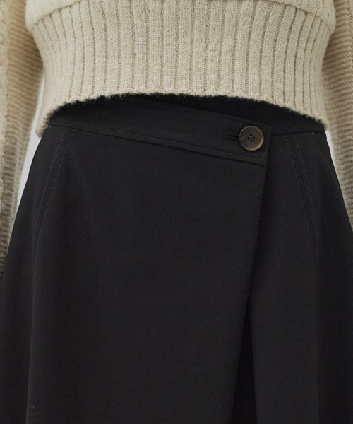 PUBLIC TOKYO（パブリックトウキョウ）の「ラップフレアスカート（スカート・レディース・ブラック/モカ・1/2）」の18枚目の写真