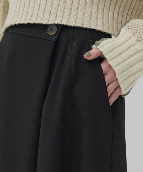 PUBLIC TOKYO（パブリックトウキョウ）の「ラップフレアスカート（スカート・レディース・ブラック/モカ・1/2）」の21枚目の写真