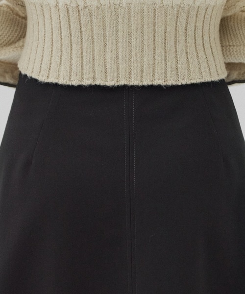 PUBLIC TOKYO（パブリックトウキョウ）の「ラップフレアスカート（スカート・レディース・ブラック/モカ・1/2）」の19枚目の写真