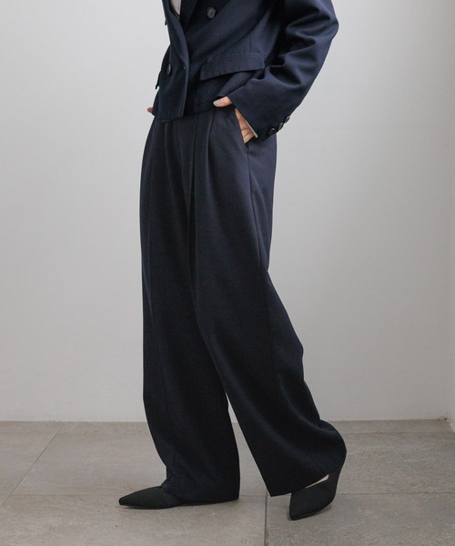 LOWRYS FARM(ローリーズファーム)の「daymeワイドパンツ 628100(スラックス・レディース・ブラック/ネイビー・MEDIUM/LARGE)」の1枚目の写真