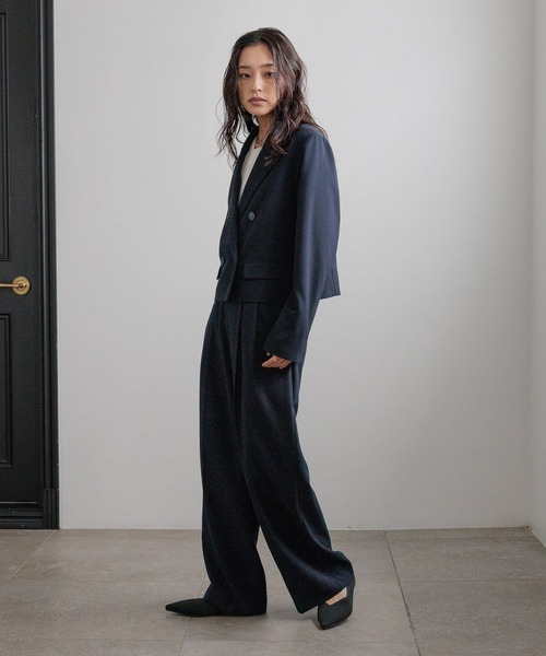 LOWRYS FARM(ローリーズファーム)の「daymeワイドパンツ 628100(スラックス・レディース・ブラック/ネイビー・MEDIUM/LARGE)」の5枚目の写真