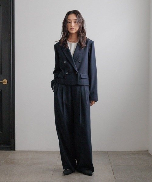 LOWRYS FARM(ローリーズファーム)の「daymeワイドパンツ 628100(スラックス・レディース・ブラック/ネイビー・MEDIUM/LARGE)」の7枚目の写真