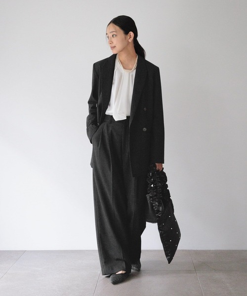 LOWRYS FARM(ローリーズファーム)の「daymeワイドパンツ 628100(スラックス・レディース・ブラック/ネイビー・MEDIUM/LARGE)」の10枚目の写真