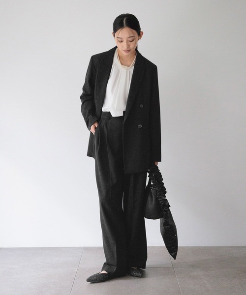 LOWRYS FARM(ローリーズファーム)の「daymeワイドパンツ 628100(スラックス・レディース・ブラック/ネイビー・MEDIUM/LARGE)」の13枚目の写真