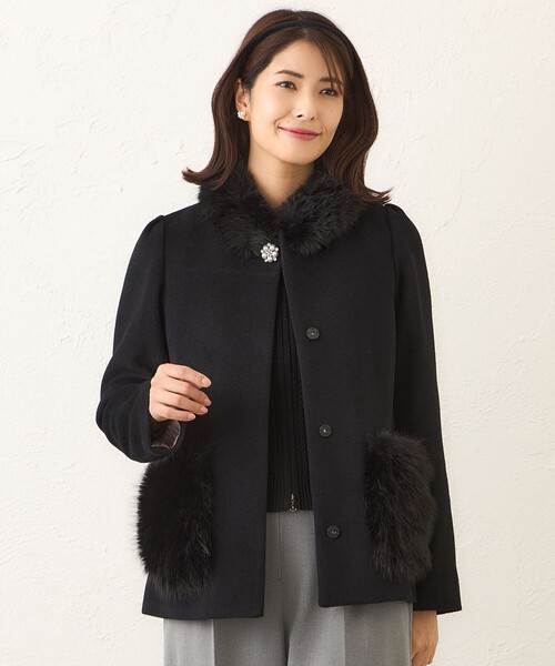 トゥービーシック W5794-433-12 コート X ピンク ショートフォックス  