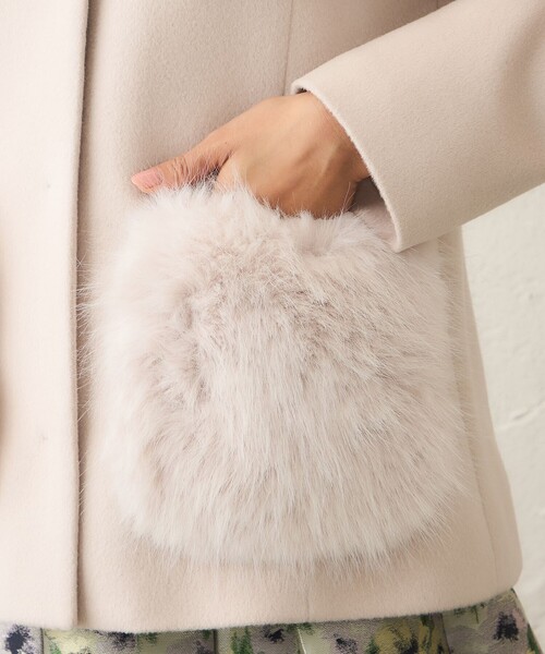 TO BE CHIC（トゥー ビー シック）の「ファーコンビ アンゴラウールコート（その他アウター・レディース・ピンク系その他2/ブラック・40/42）」の14枚目の写真