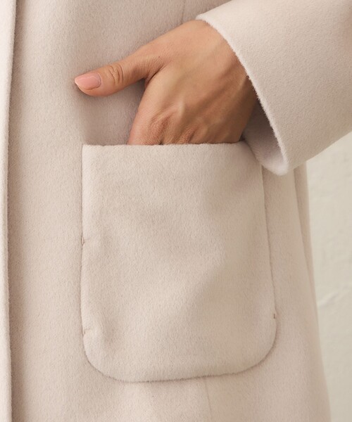 TO BE CHIC（トゥー ビー シック）の「ファーコンビ アンゴラウールコート（その他アウター・レディース・ピンク系その他2/ブラック・40/42）」の3枚目の写真
