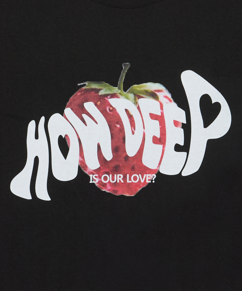 LUVISTRUE(ラヴイズトゥルー)の「IM HOW DEEP STRAWBERRY TEE(BLACK)(Tシャツ/カットソー・レディース・その他・FREE)」の5枚目の写真