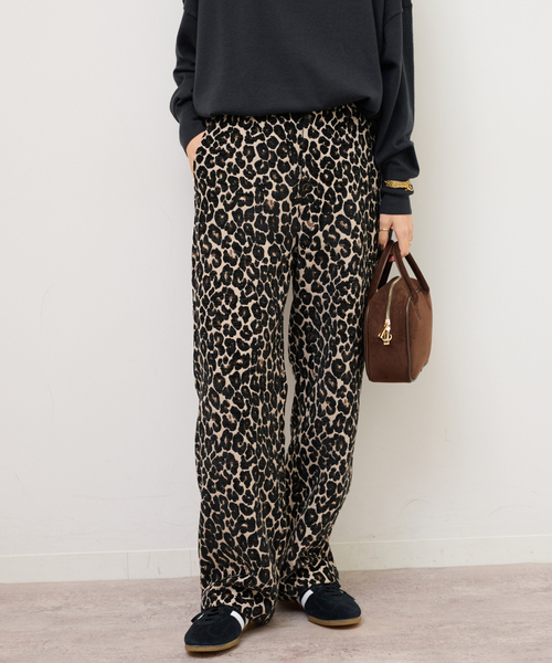 JOURNAL STANDARD relume(ジャーナルスタンダード レリューム)の「《WEB限定追加》レオパードジャガードパンツ(その他パンツ・レディース・ベージュ・38)」の6枚目の写真