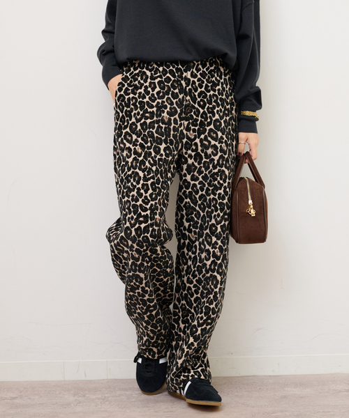 JOURNAL STANDARD relume(ジャーナルスタンダード レリューム)の「《WEB限定追加》レオパードジャガードパンツ(その他パンツ・レディース・ベージュ・38)」の7枚目の写真