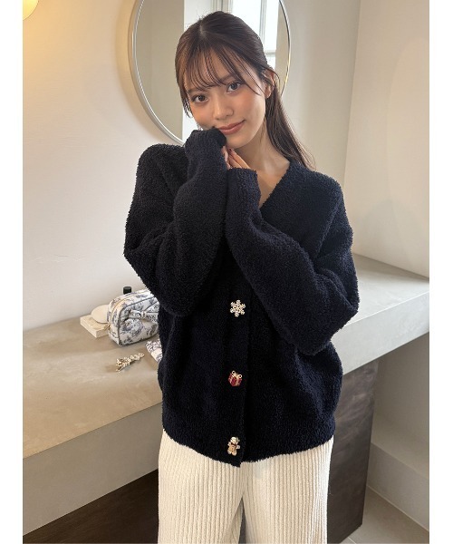 【新品・未開封】Steam Whip デザインボタンカーディガン レッド 赤 セール】【Steam Whip】デザインボタンカーディガン（ルームウェア