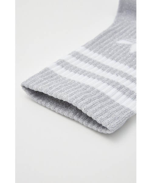 adidas Originals（アディダスオリジナルス）の「スリーストライプス グリッター クルーソックス2足組（ソックス/靴下・レディース・シルバー/ブラック・MEDIUM）」の7枚目の写真