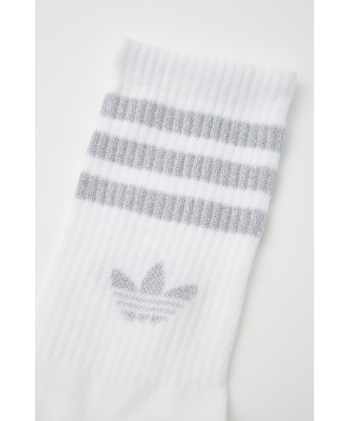 adidas Originals（アディダスオリジナルス）の「スリーストライプス グリッター クルーソックス2足組（ソックス/靴下・レディース・シルバー/ブラック・MEDIUM）」の9枚目の写真